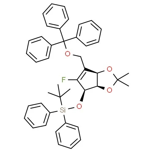 CAS:805245-41-4|terc-butil(((3aR,4R,6aR)-5-fluor-2,2-dimetil-6-((tritiloxi)metil)-4,6a-dihidro -3aH-ciklopenta[d][1,3]dioxol-4-il)oxi)difenil-szilán