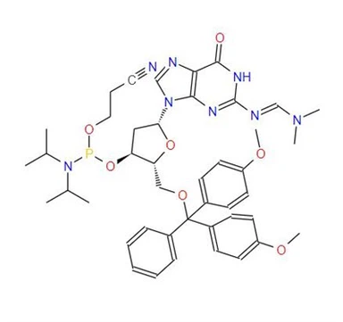 CAS:330628-04-1丨N4-(DIMETILAMINO)METILÉN)-5'-O-(DIMETOXITRITIL)-2'-DEOXYGUANOZIN-3'-N,N- DISZOPROPIL (CIANOETIL) FOSZFORRAMIDIT